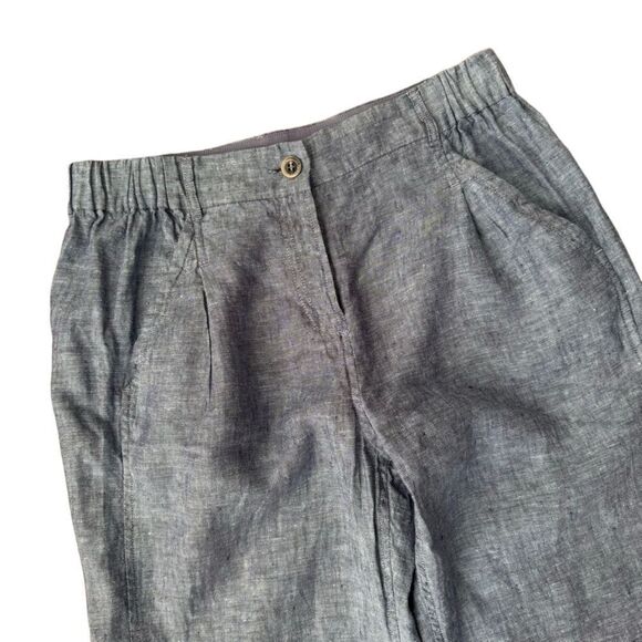 Poetry Pants Trousers Linen Mom Blue 8 - Picture 3 of 6